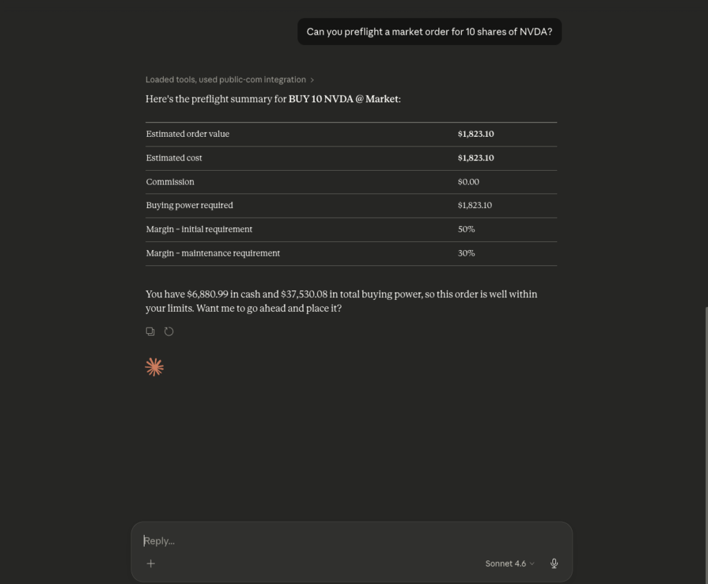 Place A Market Order